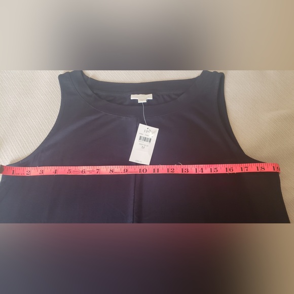 NWT. J.Jill t shirt dress. navy blue. Never worn. Perfect for summer heat. - Picture 4 of 4